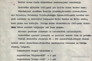 Kalētu ciema kluba diskotēkas raksturojums- anotācija titulbilde
